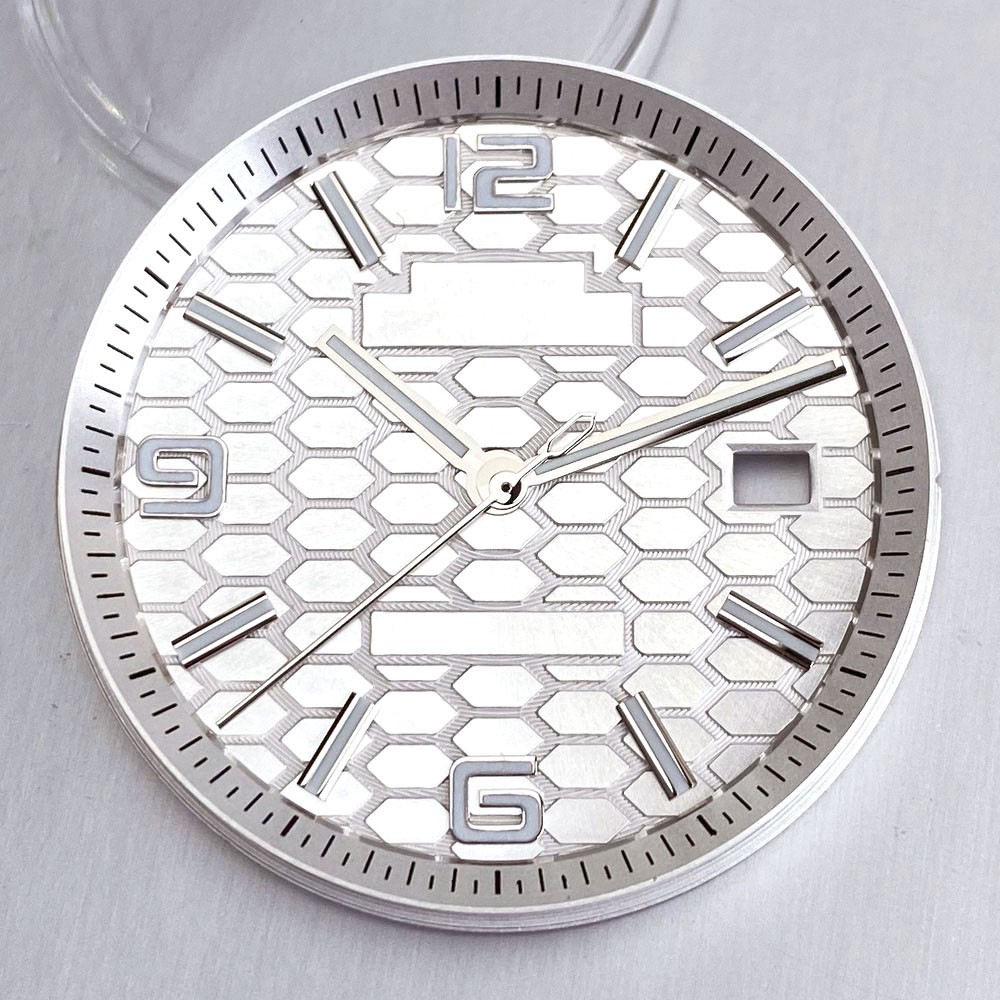 Green/White Watch Dial Face Suitable For NH35 NH36 Auto Movement Watch Repair