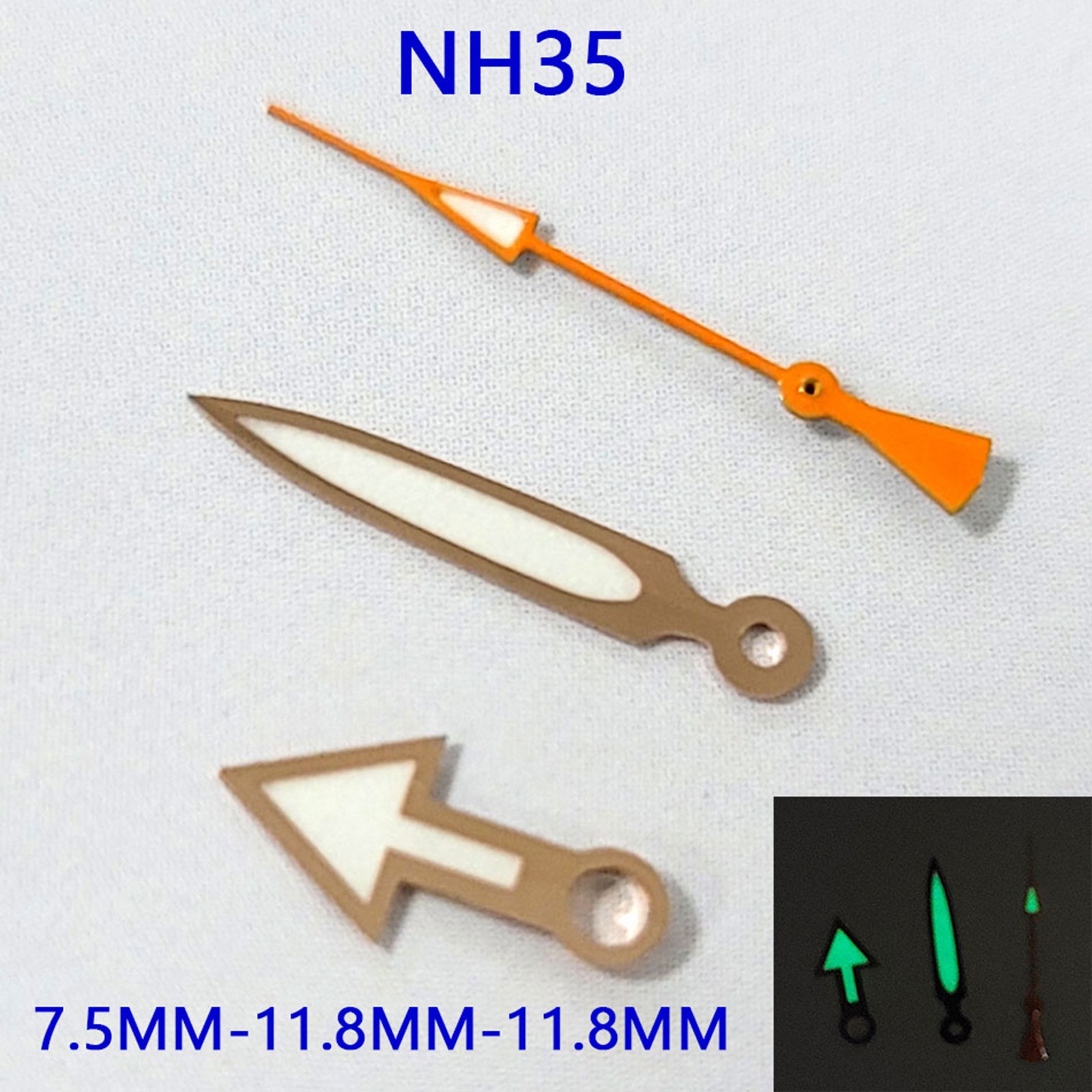 Watch Pointer Rose Gold White Hand Orange Second Hand forJapanese NH35/NH36/4R36
