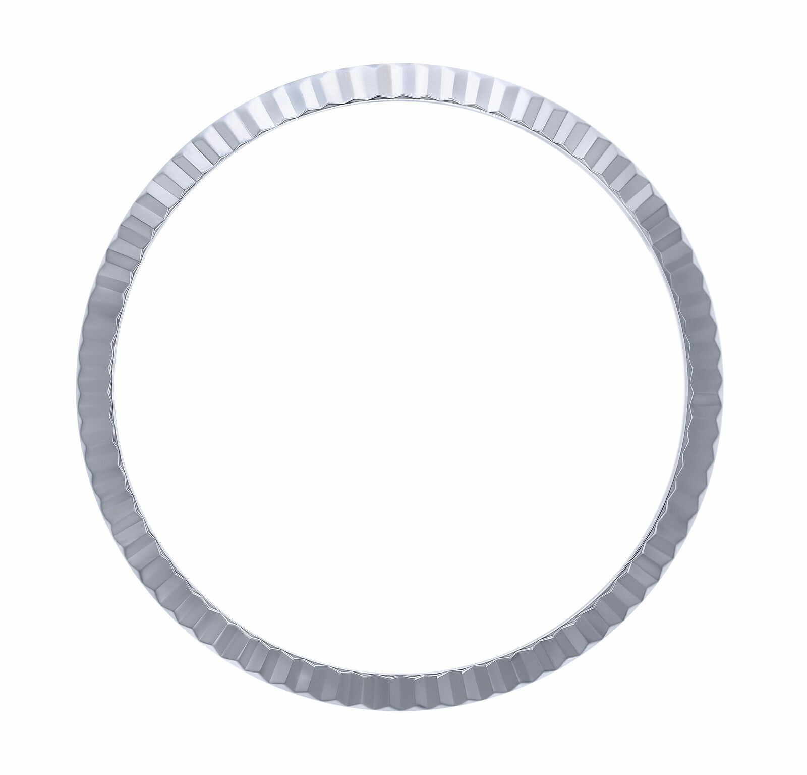 18K White Gold Fluted Bezel For Rolex Datejust 116200, 116234, 116244, 116264