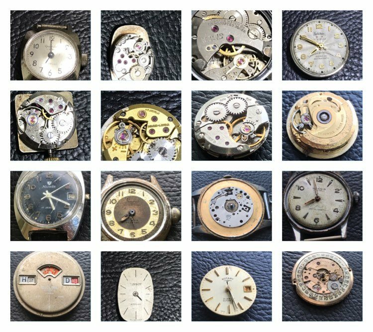 Vintage swiss Watch movement For parts, Replacement Varieties1