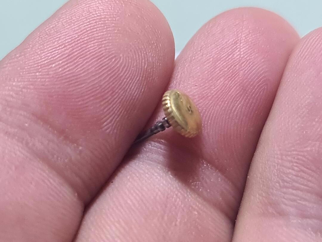 GENUINE SET CROWN STEM SEIKO SUPER NIVAFLEX S10180 SQUARE SEIKOSHA 14K GOLDFILL