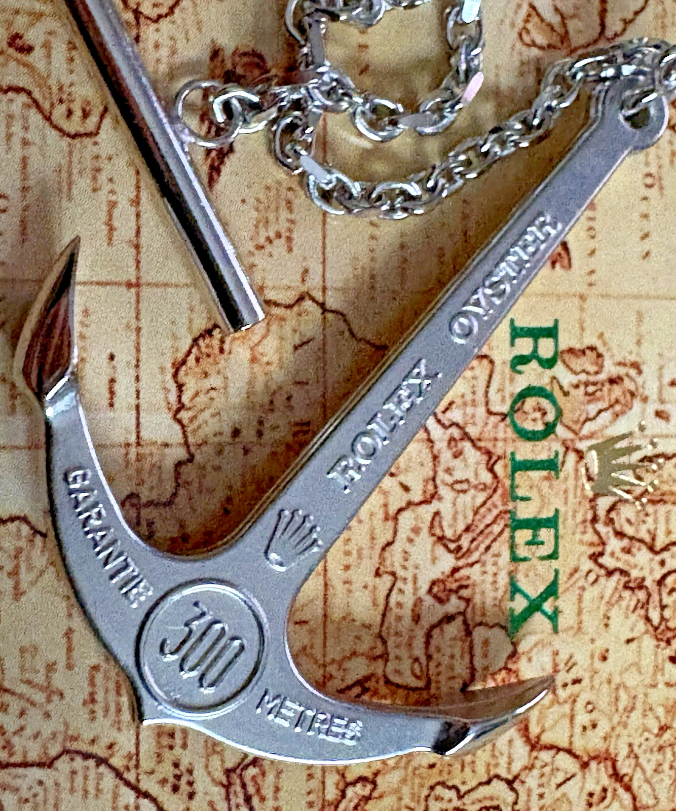 ROLEX SUBMARINER Novelty Anchor + Chain 300 Metres 1000 Feet 14060 114060 16610