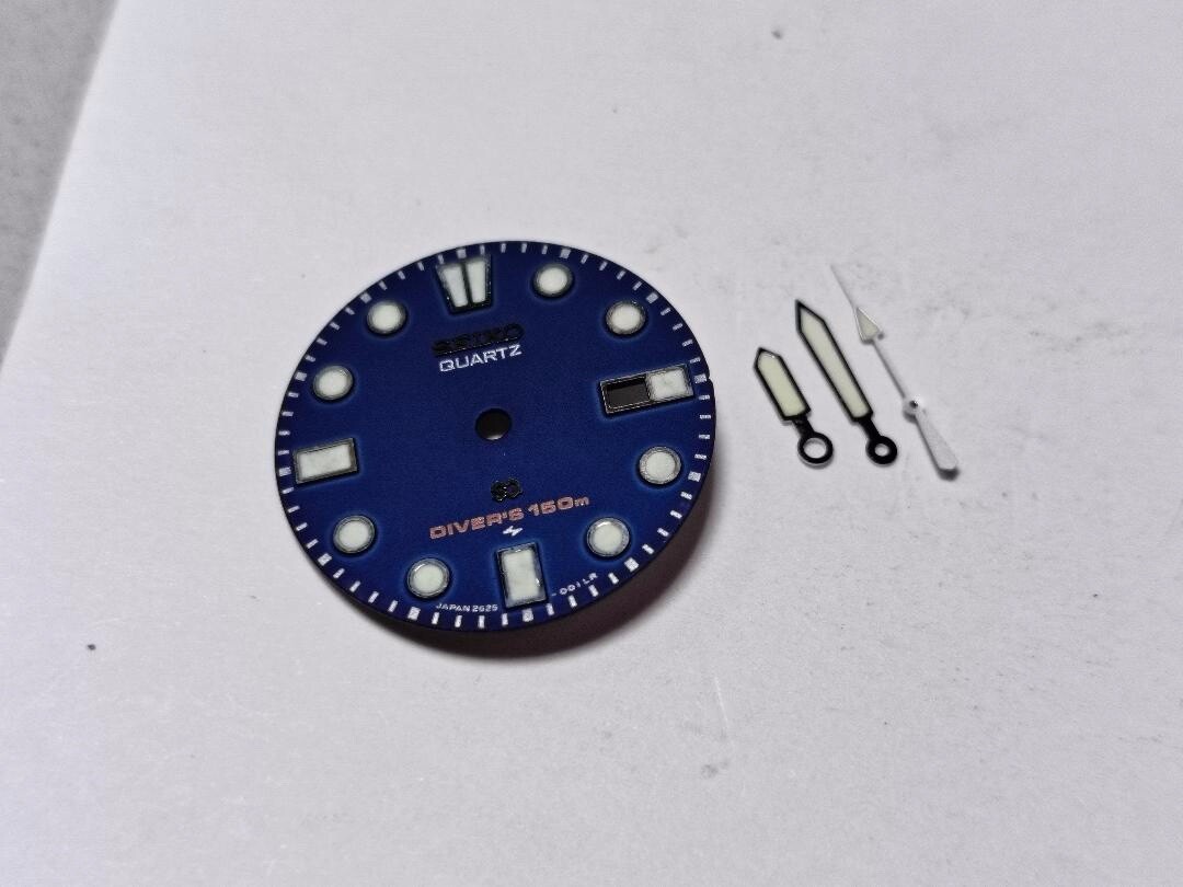 GENUINE USED BLUE DIAL SET HANDS SEIKO PEPSI QUARTZ DIVER 150m 2625-001B