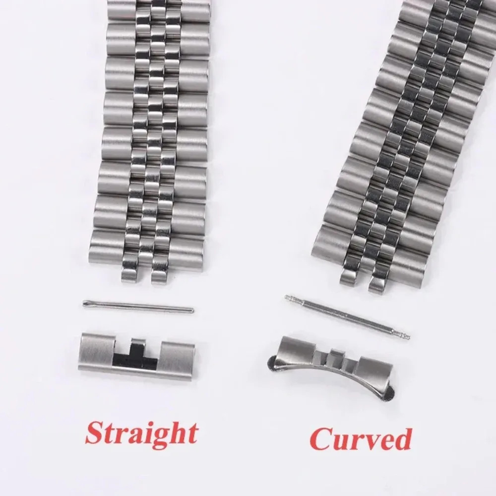 18/19/20/21/22mm Curved Flat End Adapter Jubilee Oyster Wristbelt Metal Link