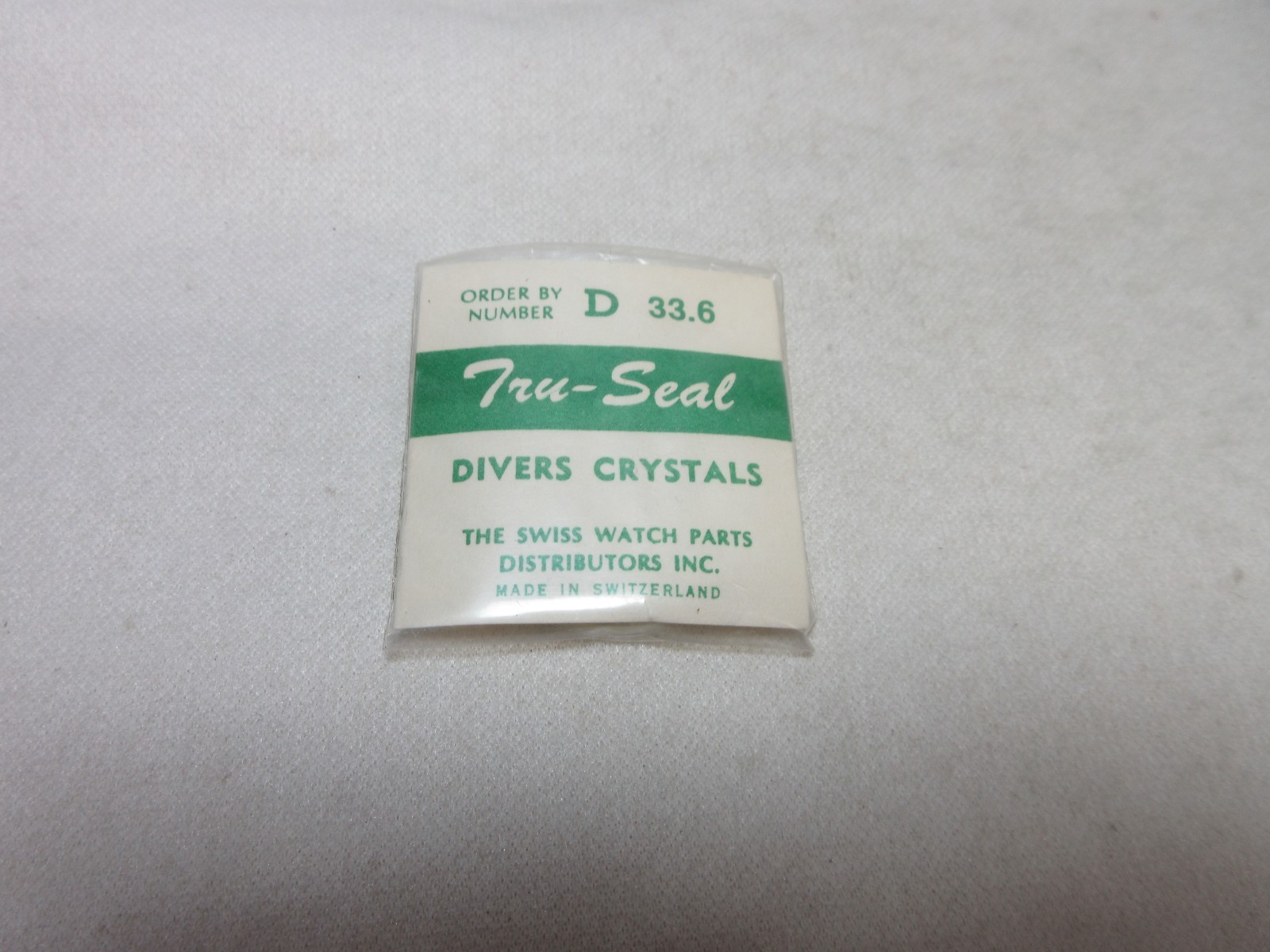 TRU SEAL DIVERS ROUND WATCH CRYSTAL D 33.6 WATERPROOF REPLACEMENT PART #455