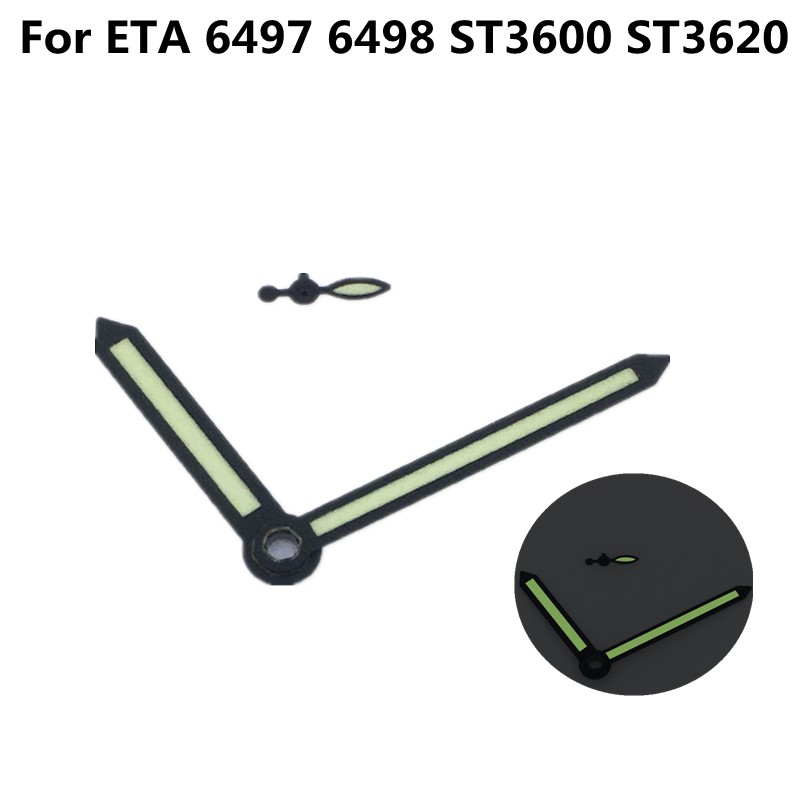 Green Luminous Watch Hands Needles for ETA 6497 6498 ST3600 ST3620 Movement