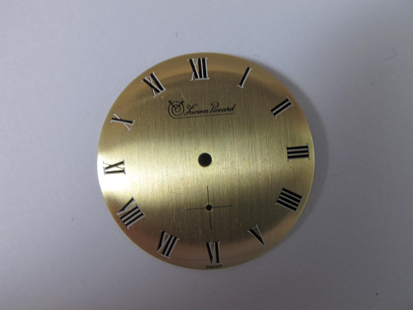 LUCIEN PICARD MENS GOLD COLOR ROMAN NUMERALS UNUSED WATCH DIAL 30.3MM