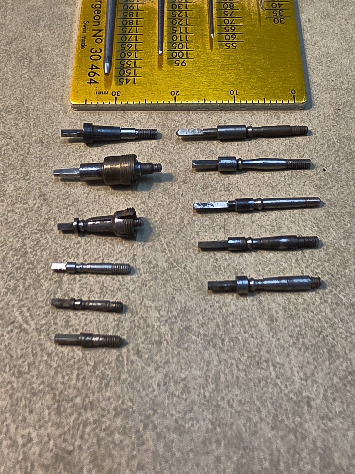 Lot Of 8 Mixed American Pocket Watch Stems And 3 Stems W/Sleeves-12s Squares