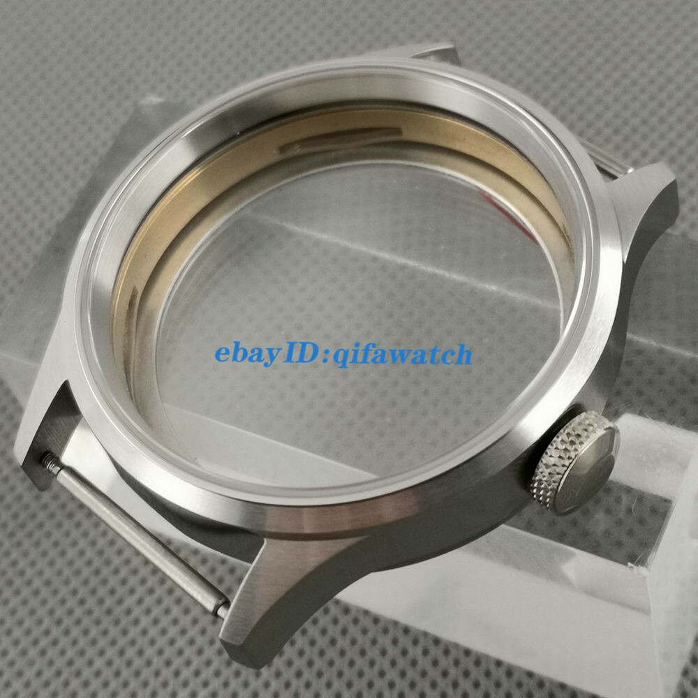 ST3600 ETA 6497 6498 Movement Kit Brushed Sapphire glass 43mm Watch Case