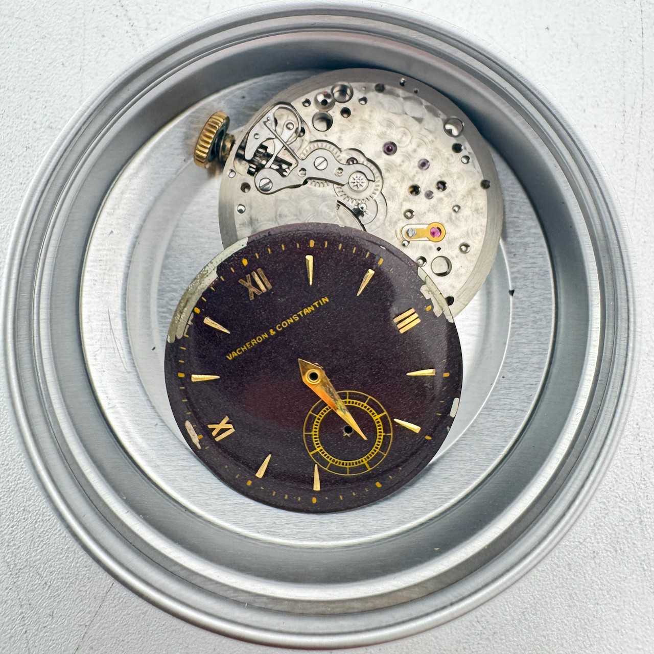 Vintage 29mm Vacheron & Constantin Brown Dial Wristwatch Movement P453/3C Swiss
