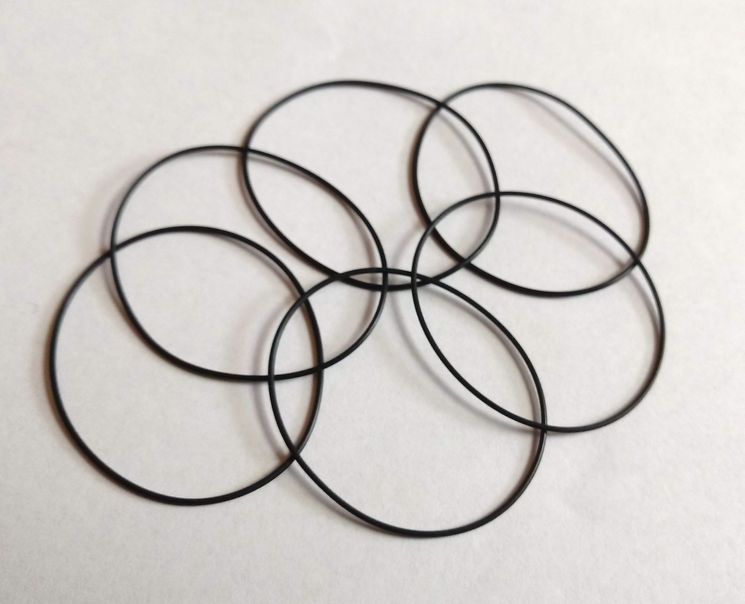 BEZEL GASKET (x6) FOR SEIKO 7A38-6060 5M62-0BL0 p/n OZ3314B02 0Z3314B02