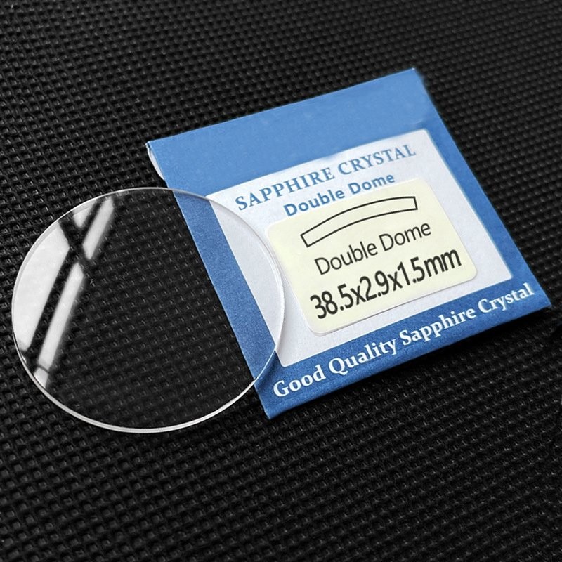 0.8-3.0mm Thick Sapphire Double Dome Watch Crystal Glass 16-44.5mm Replacement