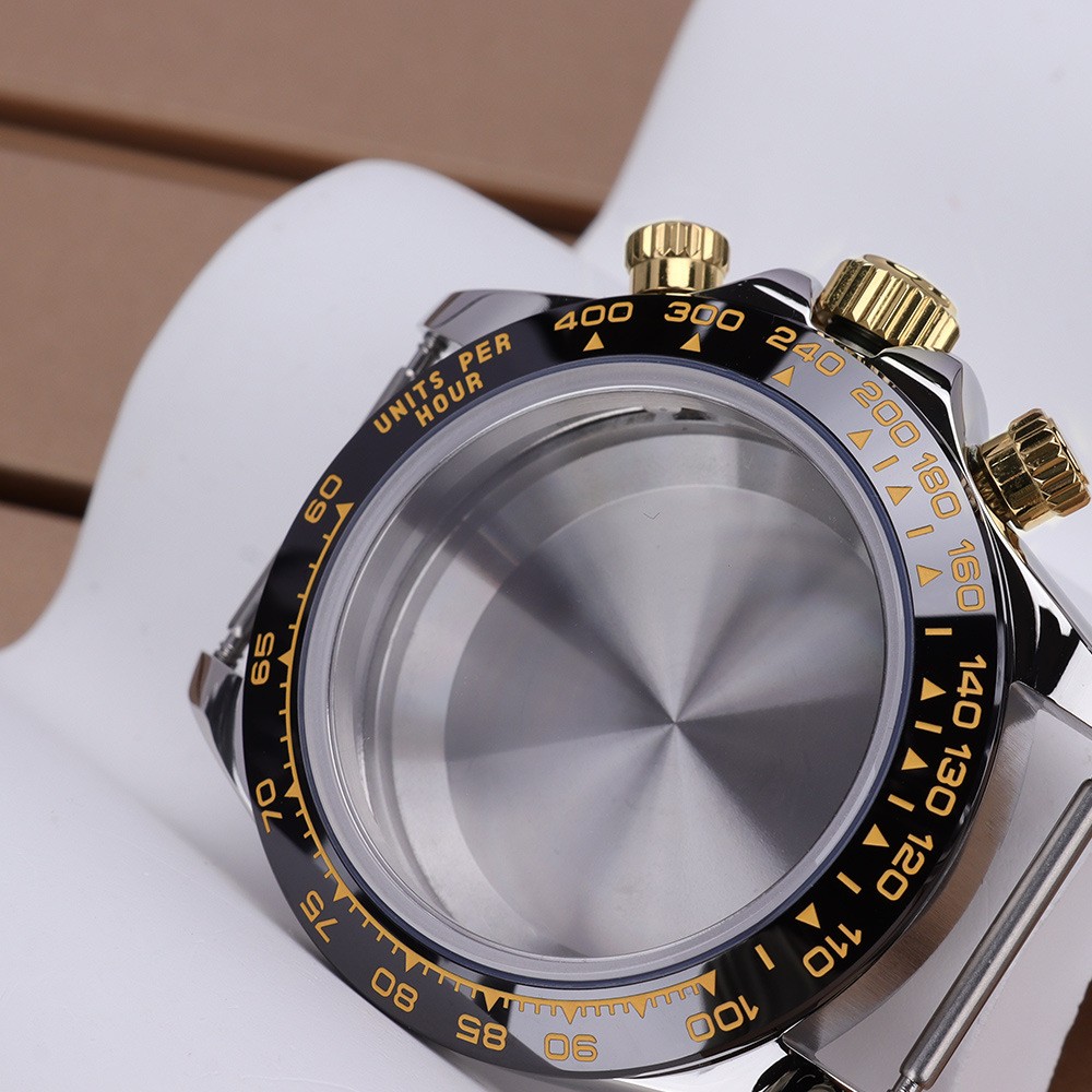 With Sapphire Crystal 39mm Men’s Watch Case Chronograph For VK63 Movement 10ATM