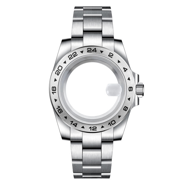 39mm Stainless Watch Case+Strap Sapphire for Nh34 Nh35 NH36 Movement 28.5mm Dial