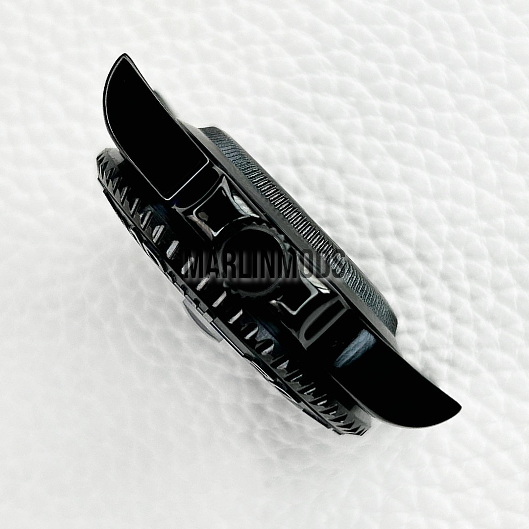 Black 40mm Watch SKX Sub Case Mod For NH35 NH36 Movement Sapphire Crystal SKX007
