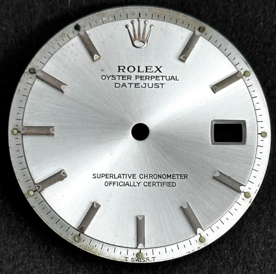 Vintage Rolex Oyster Perpertual Datejust Watch Dial For 36mm Case 1601 1603 1600