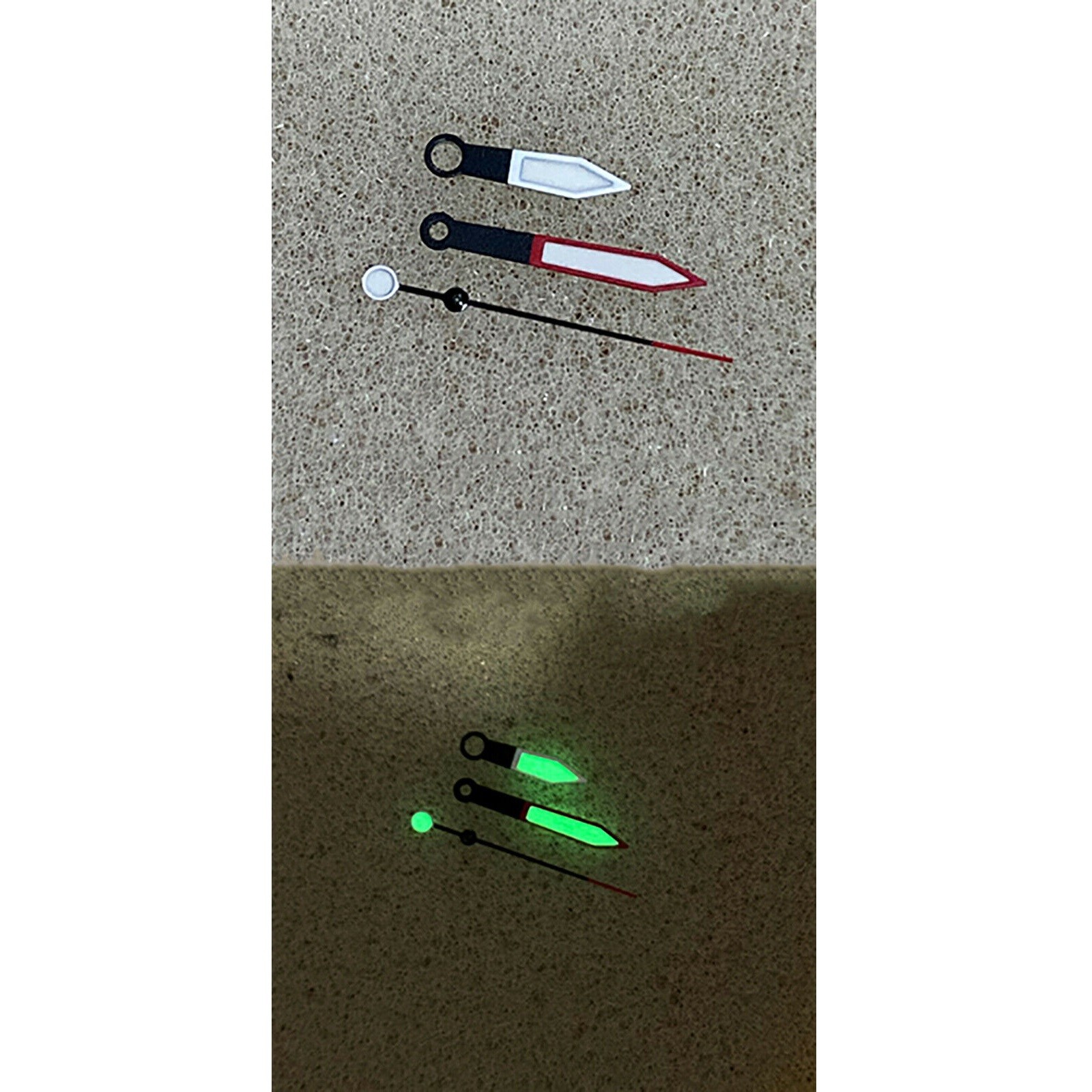 1 Set Watch Hands Three Pointers Green Luminous Needles For NH35 NH36 Movement h