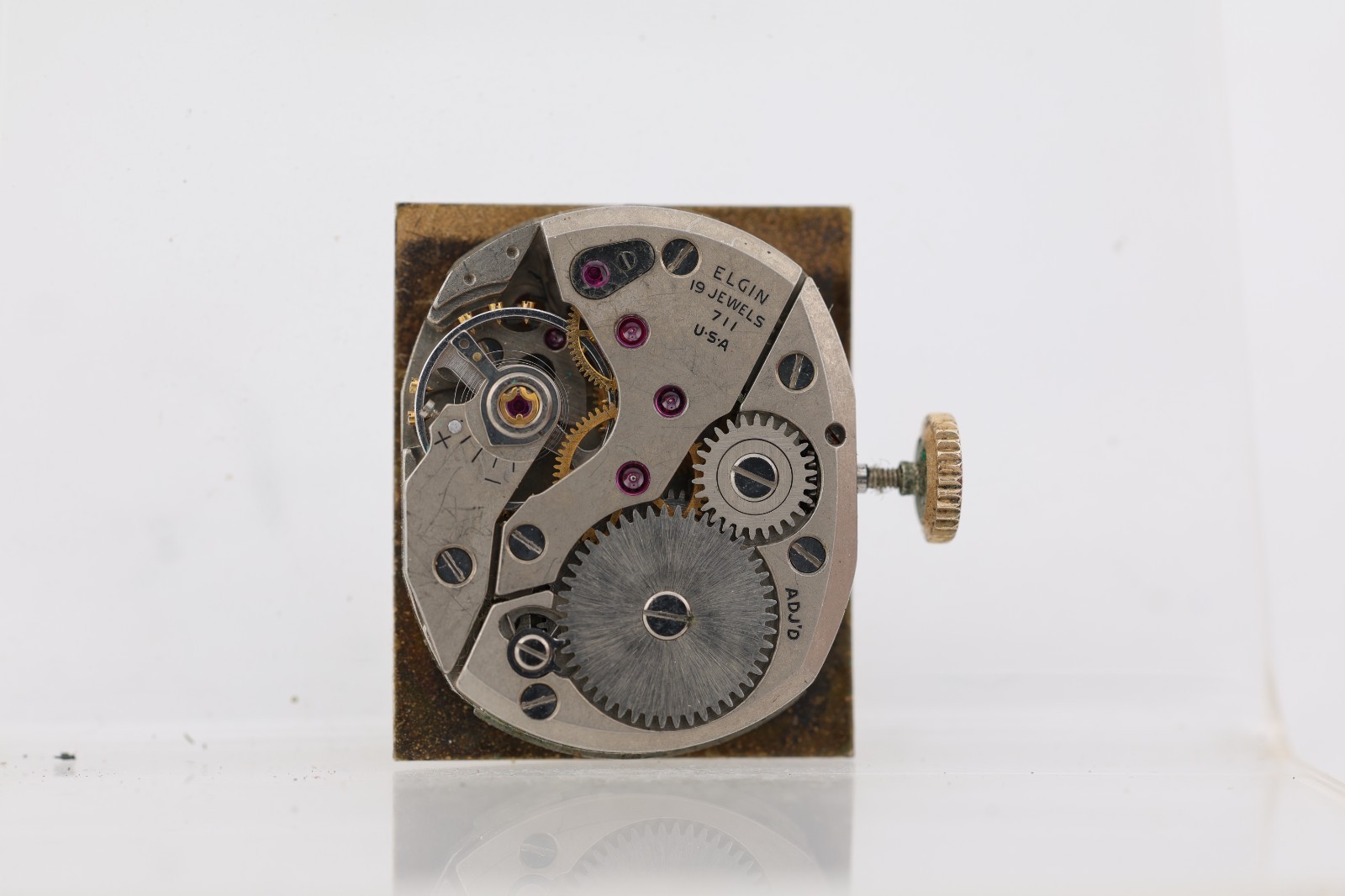 ELGIN cal. 711 WRIST WATCH MOVEMENT, 19j, FOR REPAIR (OH)