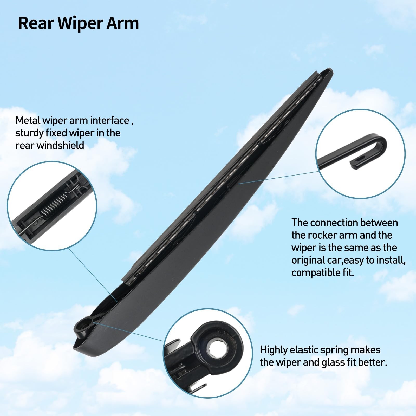 Rear Window Wiper Arm Blade Set Replacement For Chevrolet Equinox 2018-2024, …