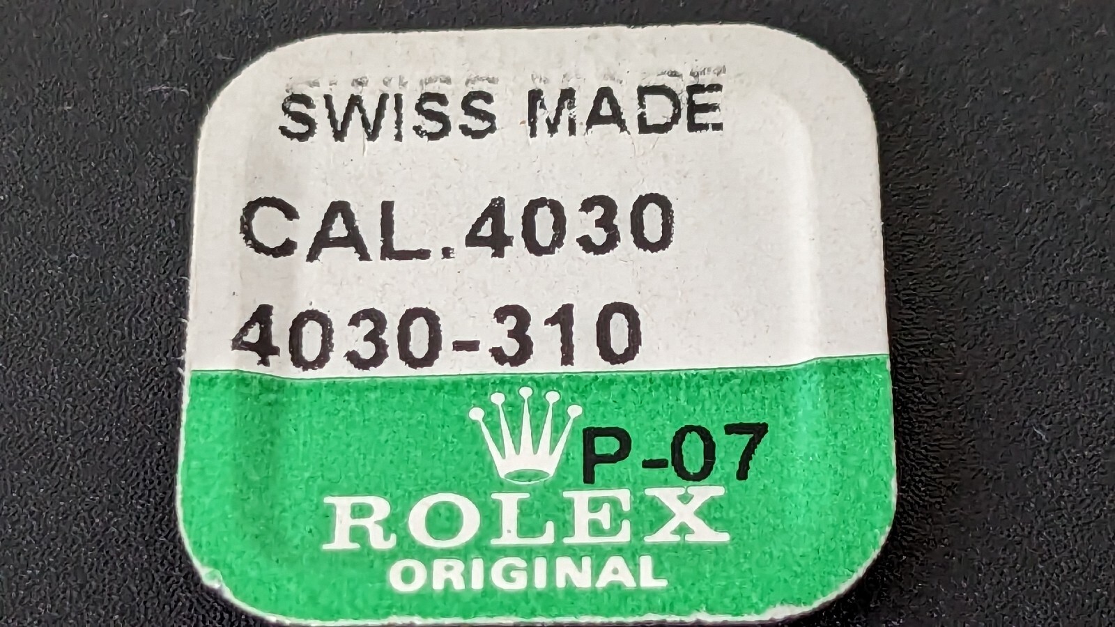 Rolex Genuine Daytona Cal: 4030-310 Barrel With Arbor New Old Stock Sealed Pkg