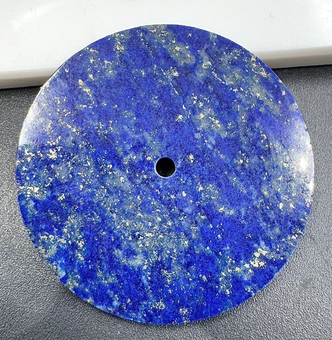 Natural Blue Lapis lazuli Watch Dial : 31.5 mm Gemstone Flat Disc GMC-615