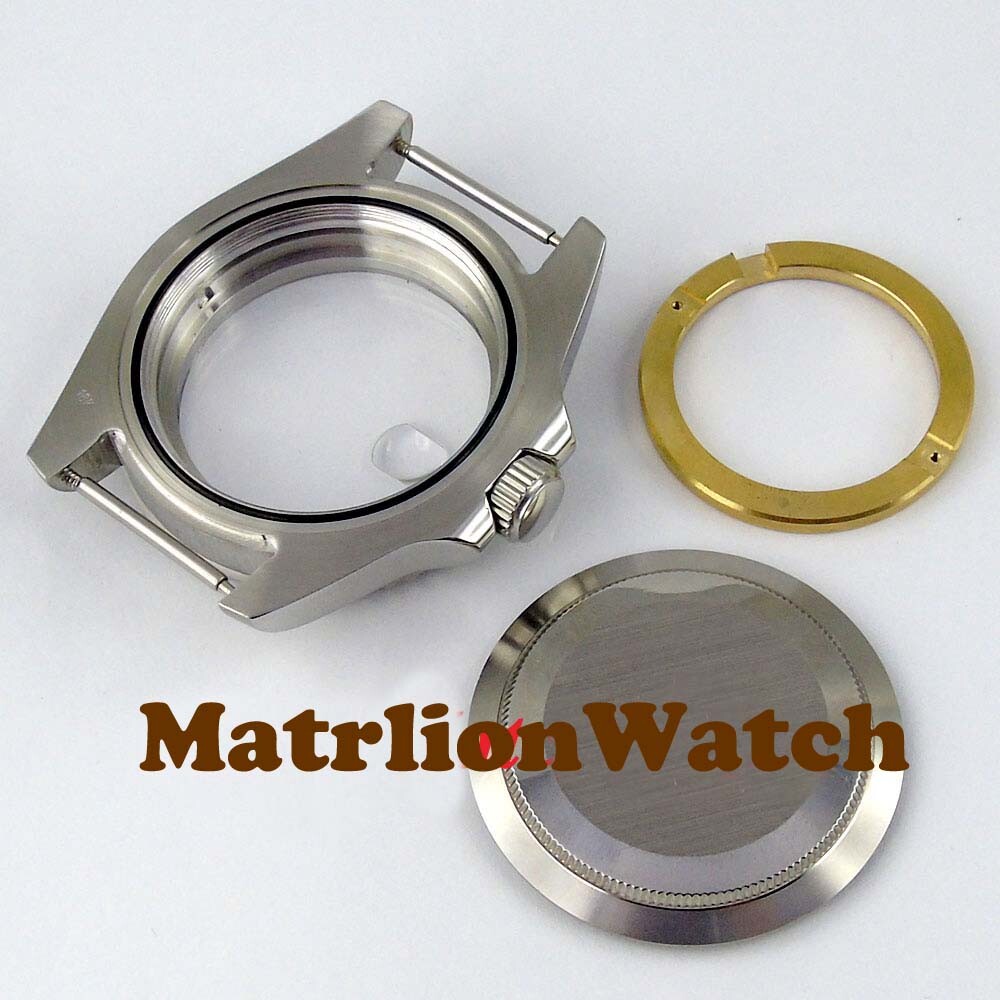 43mm Watch Case For Miyota 8215 821A ETA 2836 DG2813 Sapphire Crystal Cyclops