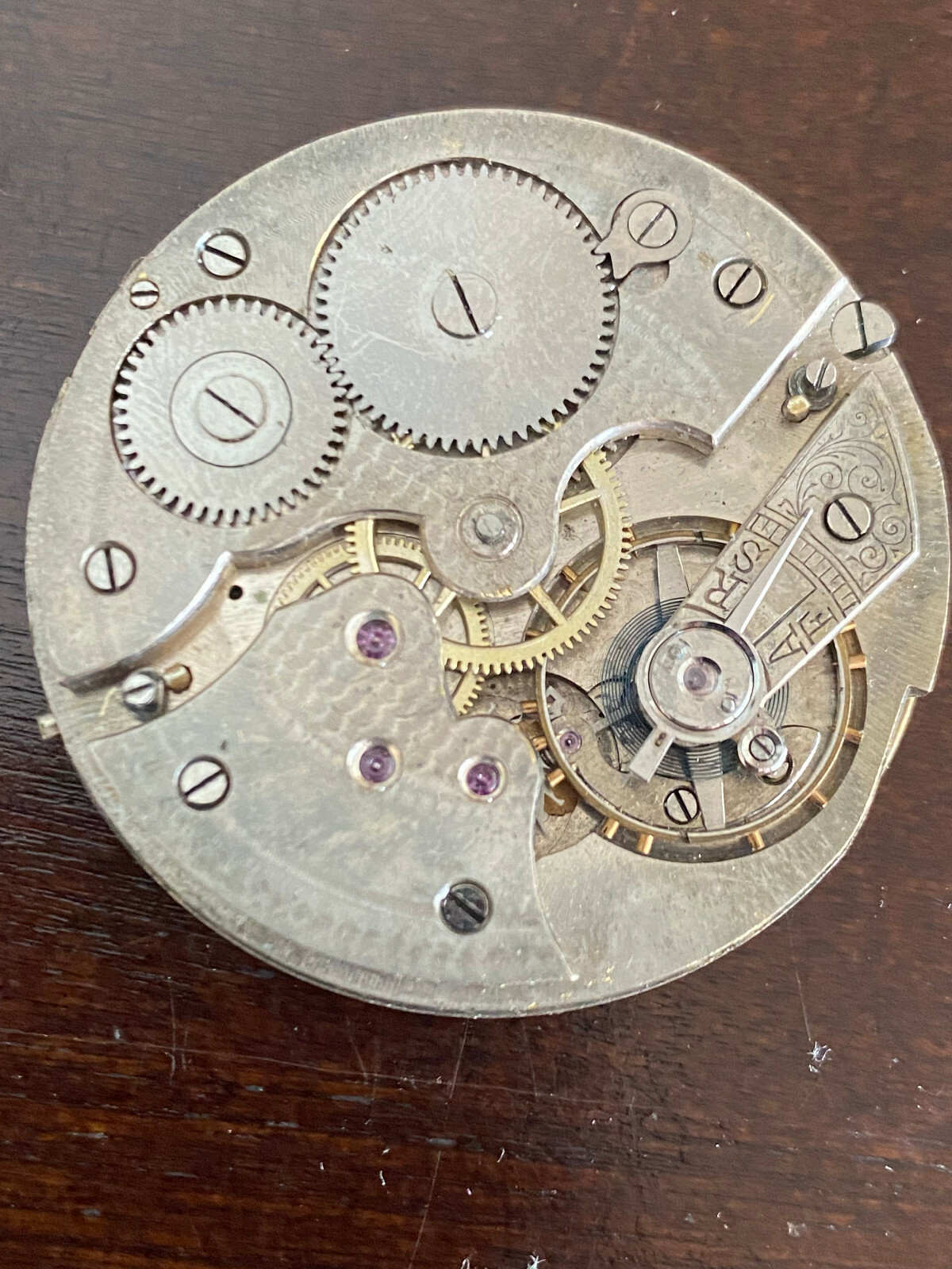 VINTAGE 42MM RELOJERIA SUIZA MONTEREY POCKET WATCH MOVEMENT , RUNNING