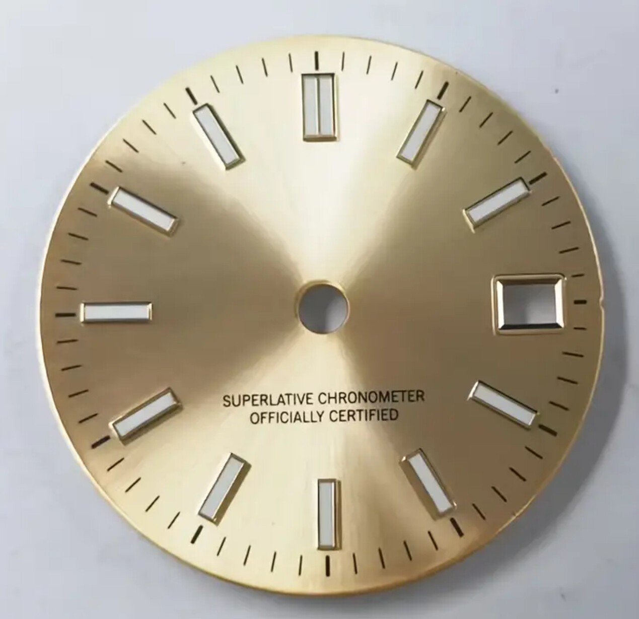 29mm Smooth Stainless Steel Watch Dial Green Luminous for NH34/35/36 Movement