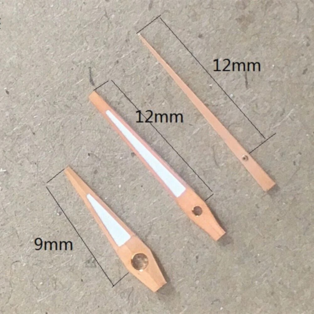 2 Sets Lume Orange Trim Watch Hands For Miyota 2035 Watch Quartz Movement