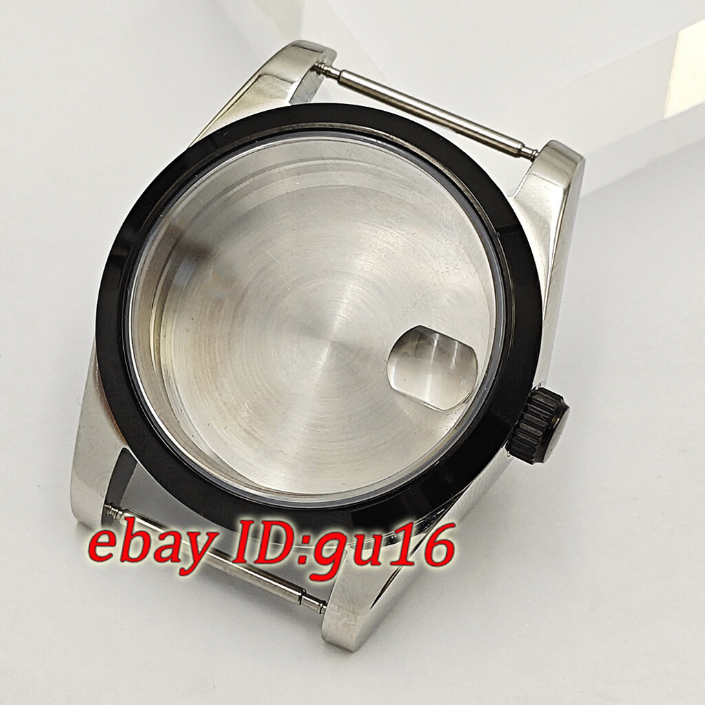 36mm 39mm watch case black silver fit NH35 NH36 Miyota 8215 ETA 2824/2836 DG2813