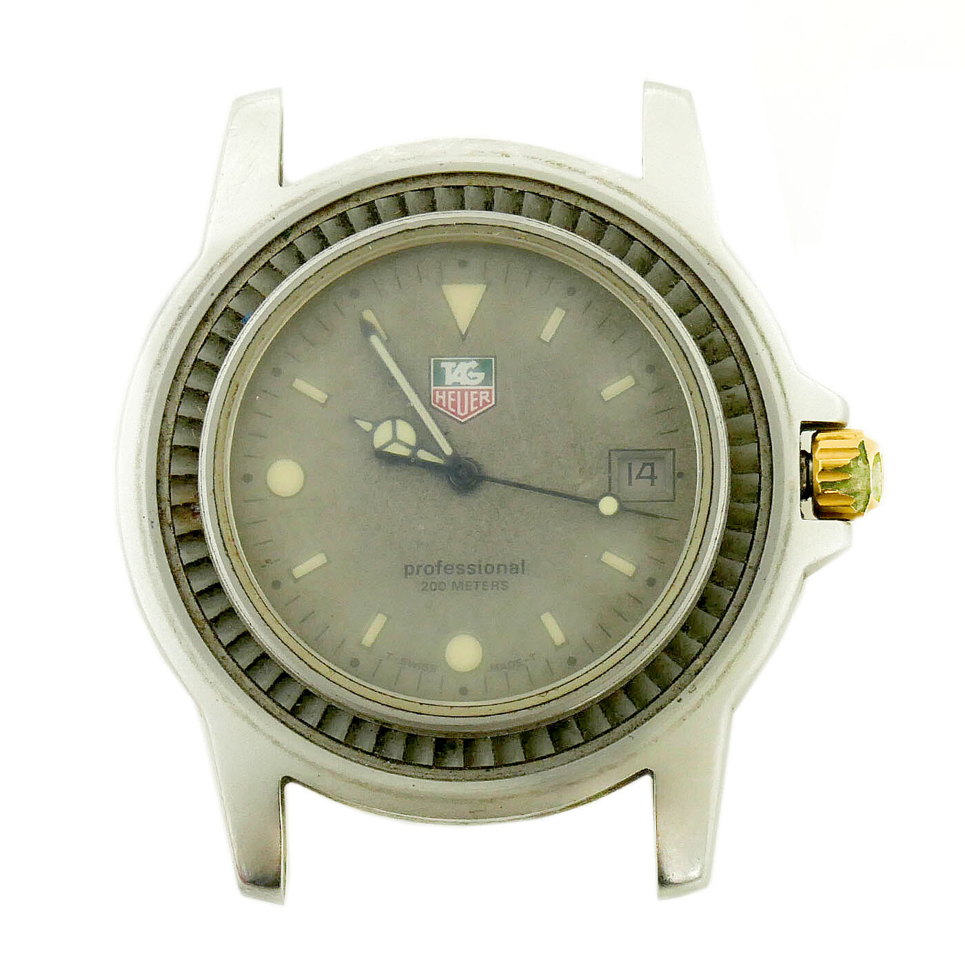 TAG HEUER 1500 SERIES 959.706D GRAY DIAL STAINLESS STEEL WATCH HEAD PARTS/REPAIR