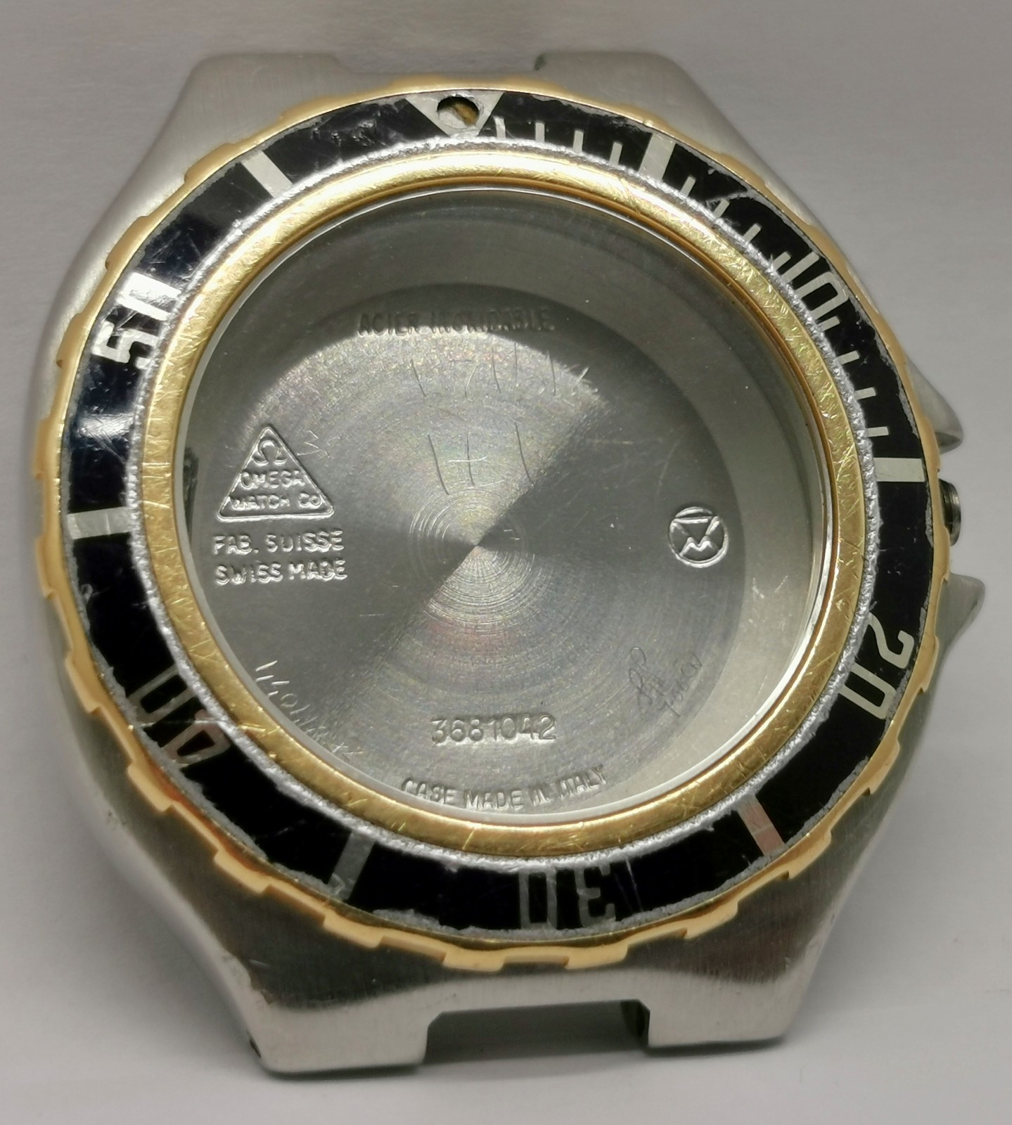 Vtg 1990s Omega Seamaster 368.1042 Pre-Bond 2 Tone Gold & Steel 36mm Watch Case