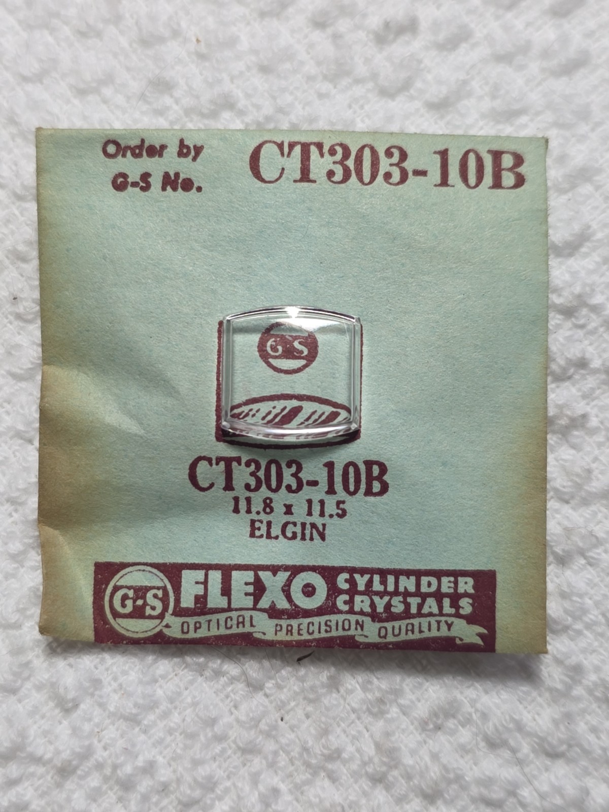 G-S Watch Crystal CT303-10B Elgin 11.8X11.5
