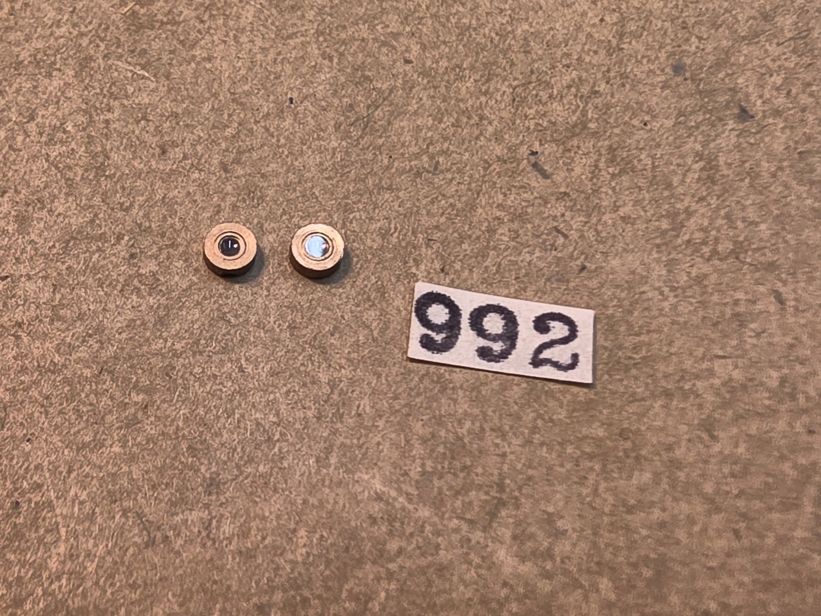 Lot Of 2 NOS Hamilton 16s Upper Cap Jewels For 992 Parts Spares Repairs