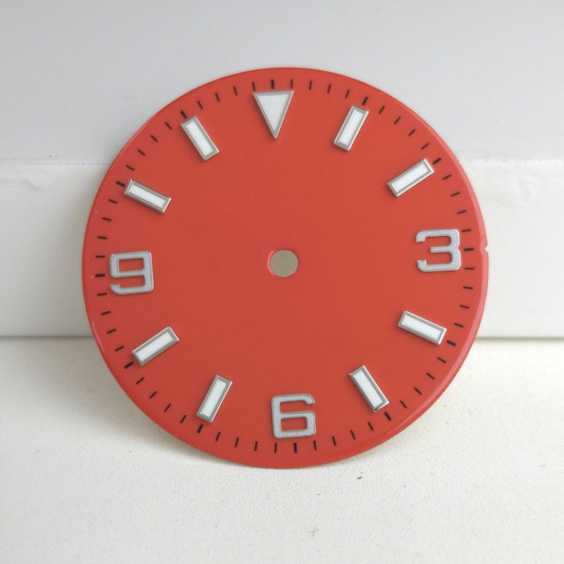 29mm No Logo Watch Dial Ice Blue Lume for NH35/2836/8215 Movement Accessories