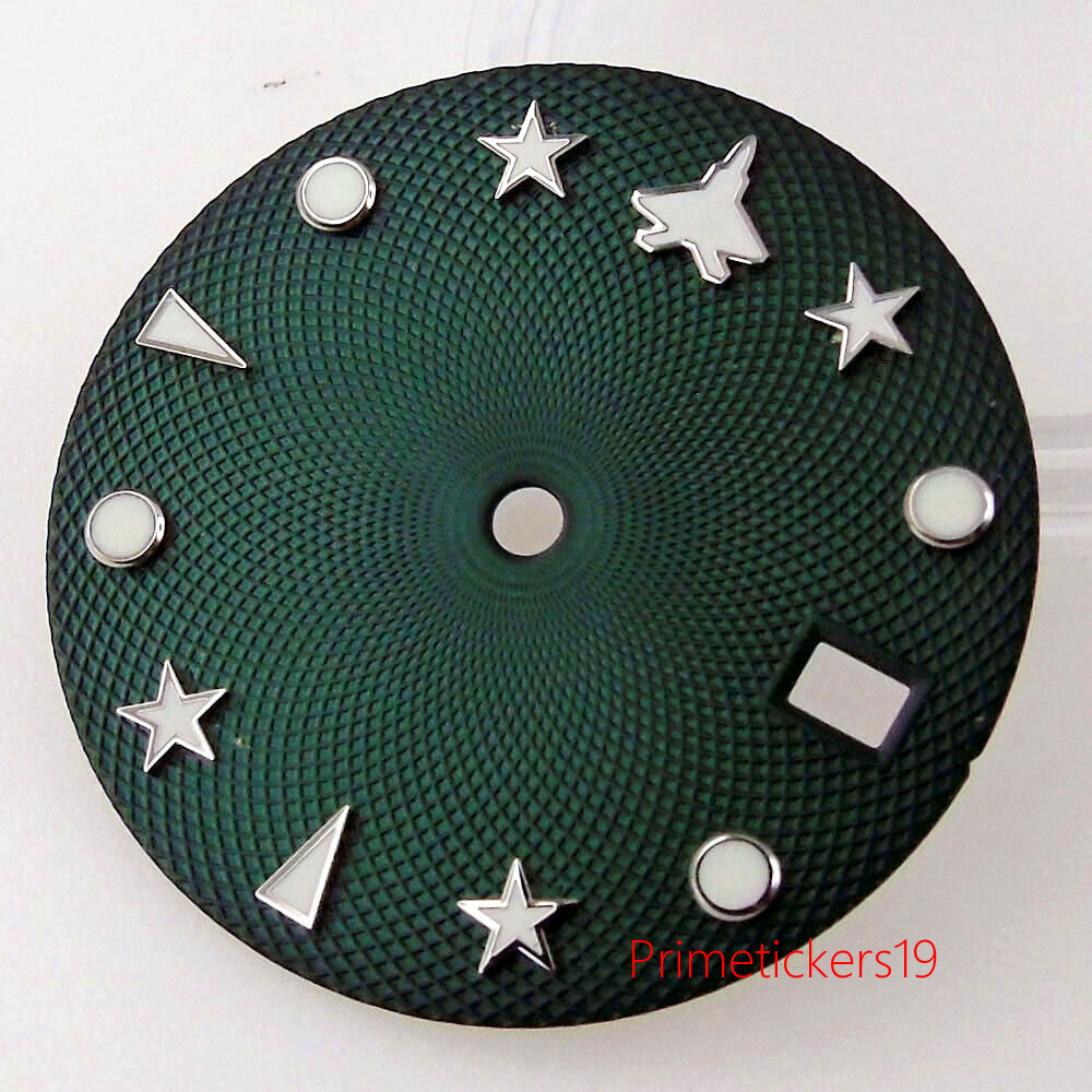 29mm Blue/Green/Grey/White Luminous Watch Dial Hands Set Fit NH35 NH36 Movement