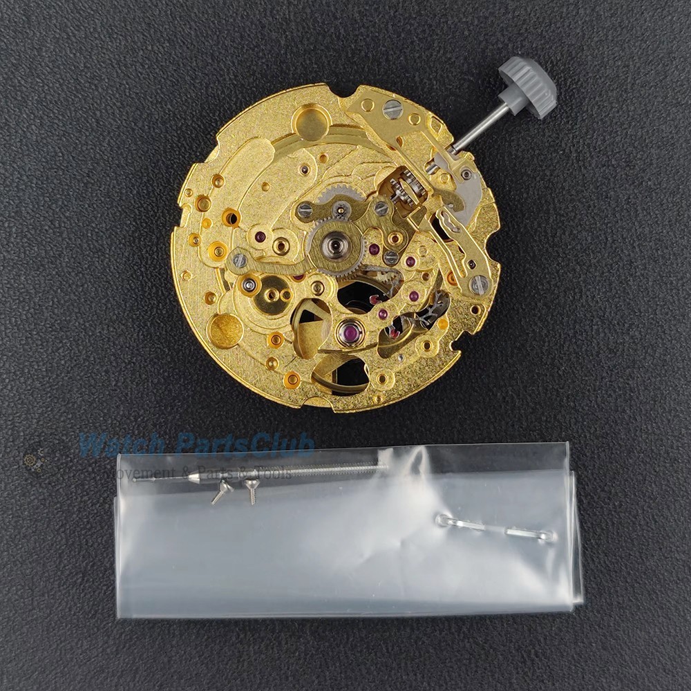 NEW Japan Miyota 82S0 Automatic Movement 21 Jewels Skeleton Silver/Gold Version