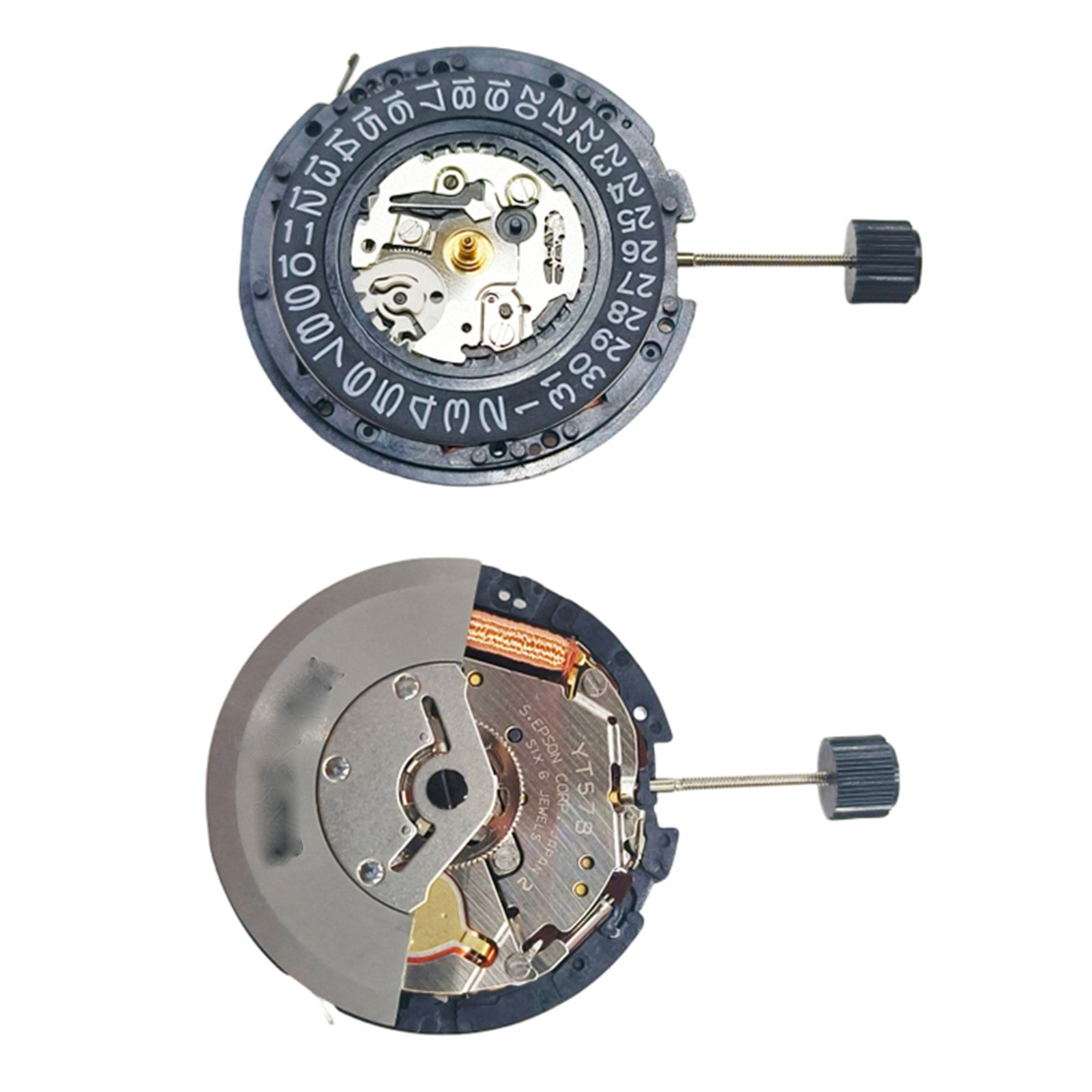 Artificial Kinetic Movement Three Hands Single Calendar Watch Movement