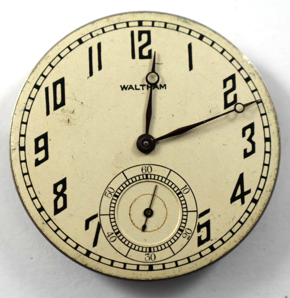 Vintage Waltham Grade 1225 12s 17J OF Pocket Watch Movement lot.qj