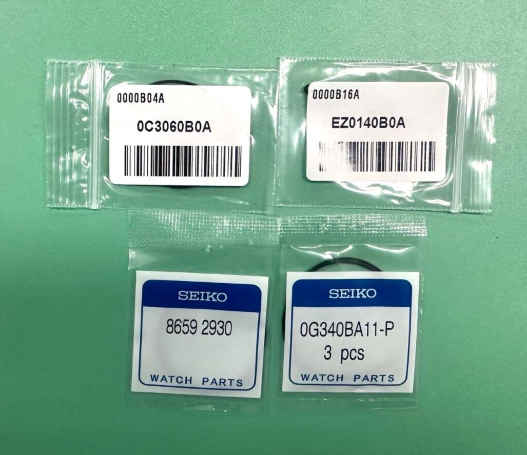 SEIKO SAMURAI SBDA001/ SBDA003/ SBDA005 (BEZEL/GLASS/CASE-BACK/STEM) 4PC GASKET