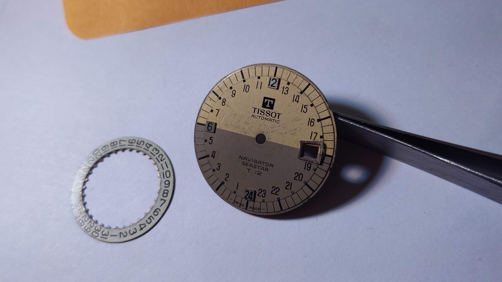 Tissot DIAL automatic Navigator Seastar T.12 Vintage dial, with date disc. Rare.