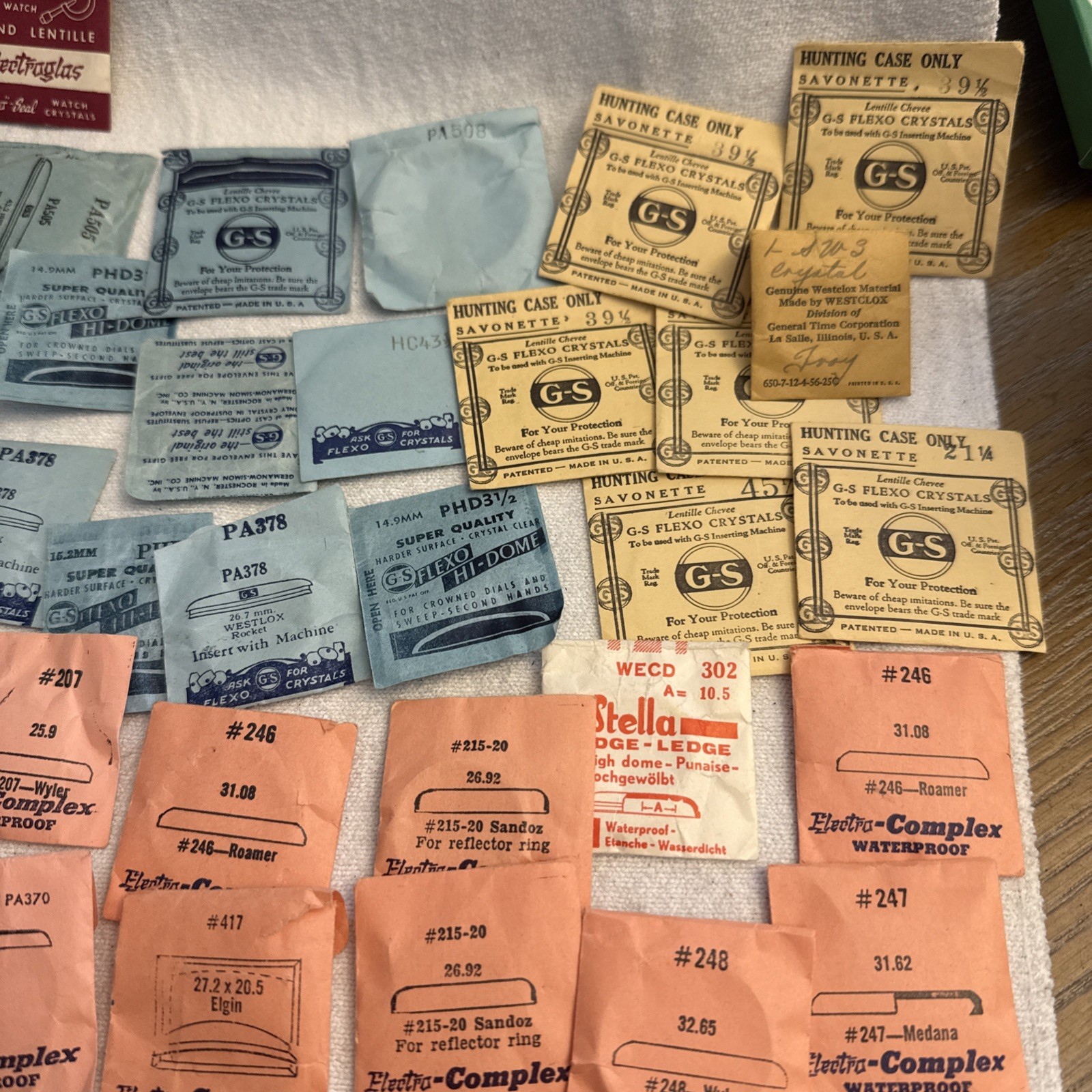 Bulk Lot of 75 Vintage Crystal Watch Faces NOS