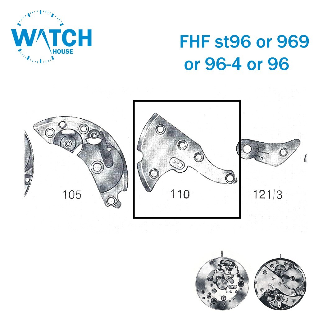 Venus Train Wheel Bridge -For Movement FHF ST969/969/96-4/96- Swiss Part No.110