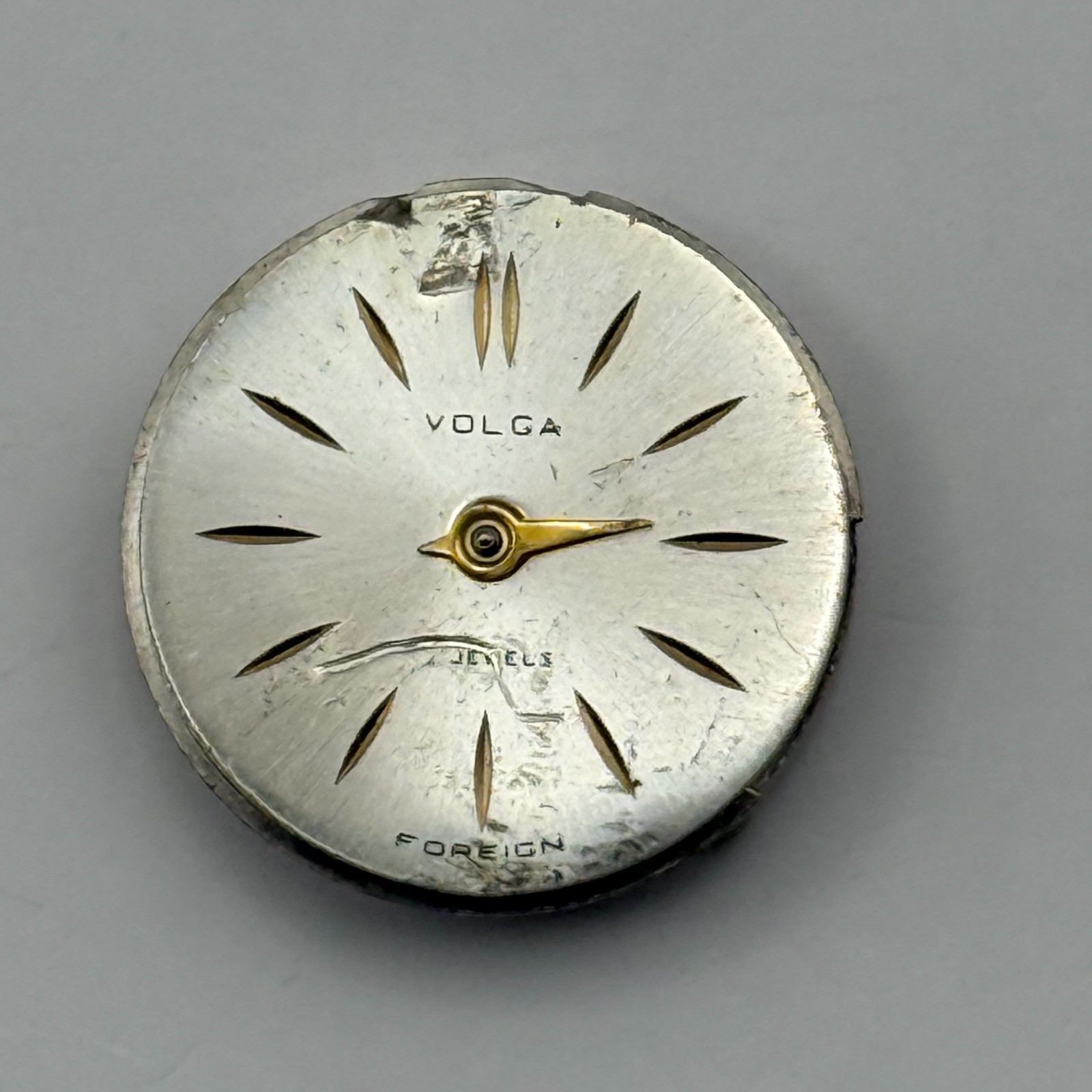 Chaika 1600 Watch Movement Volga Foreign Manual Wind Vintage Parts Repair 16.4mm