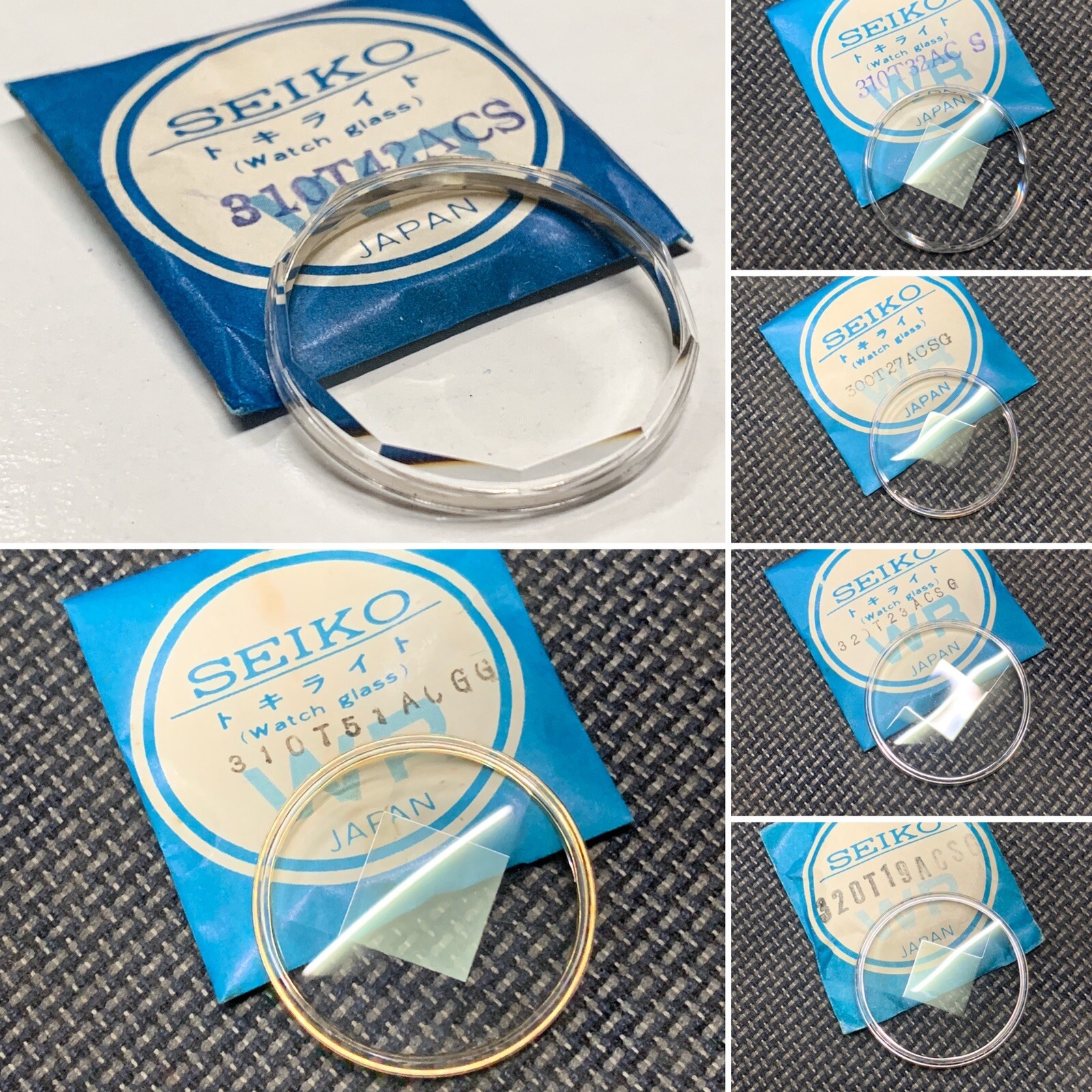 NOS SEIKO 0903-8079 7006-7120 6309 7025 7005 7006 7009 FACETED ACRYLIC SEE LIST