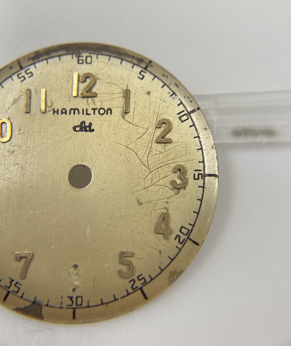 Original Vintage Hamilton Caliber 748 25mm Dial