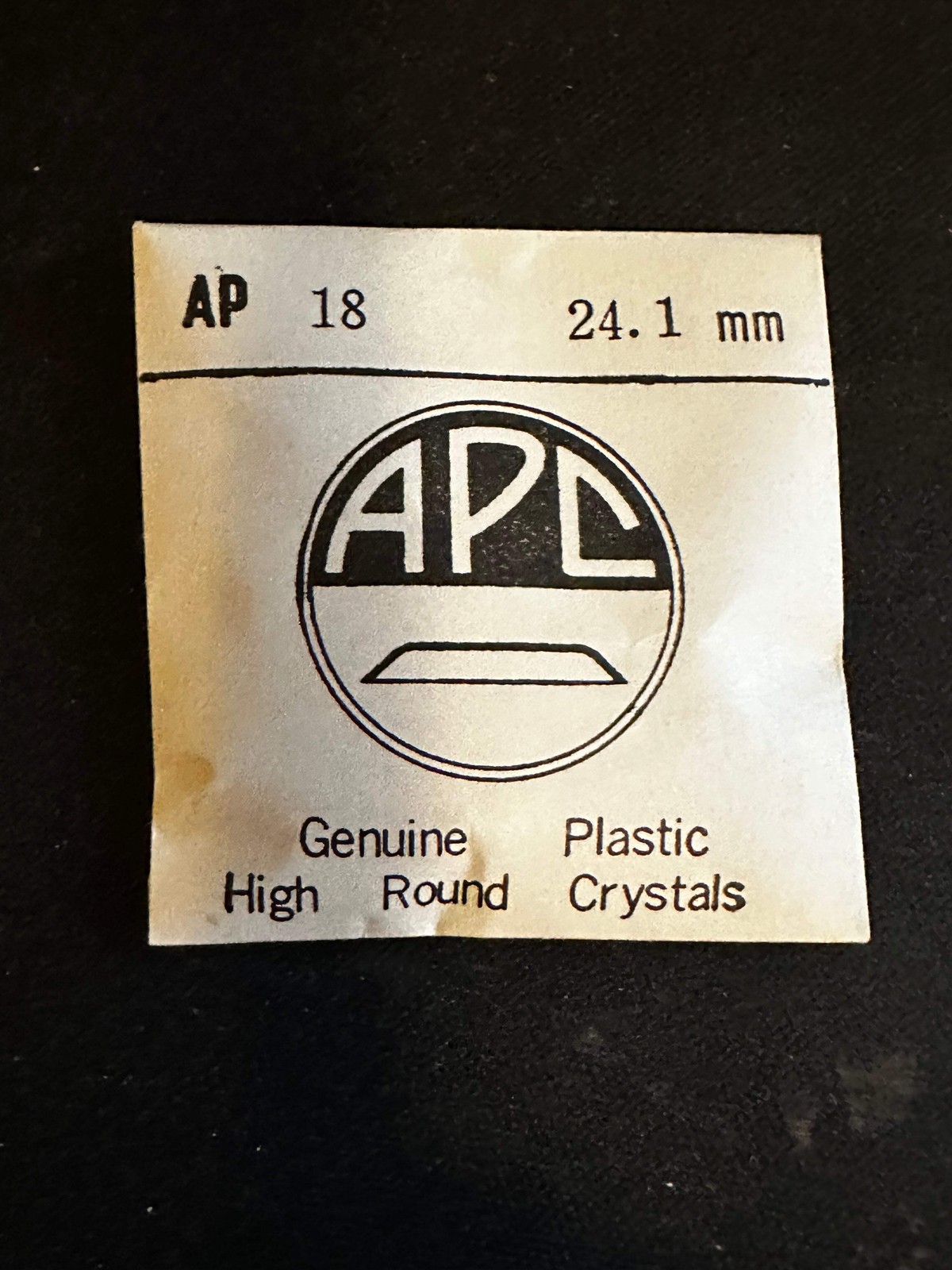 APC Round Wrist Watch Crystal AP 18, 24.1mm – New
