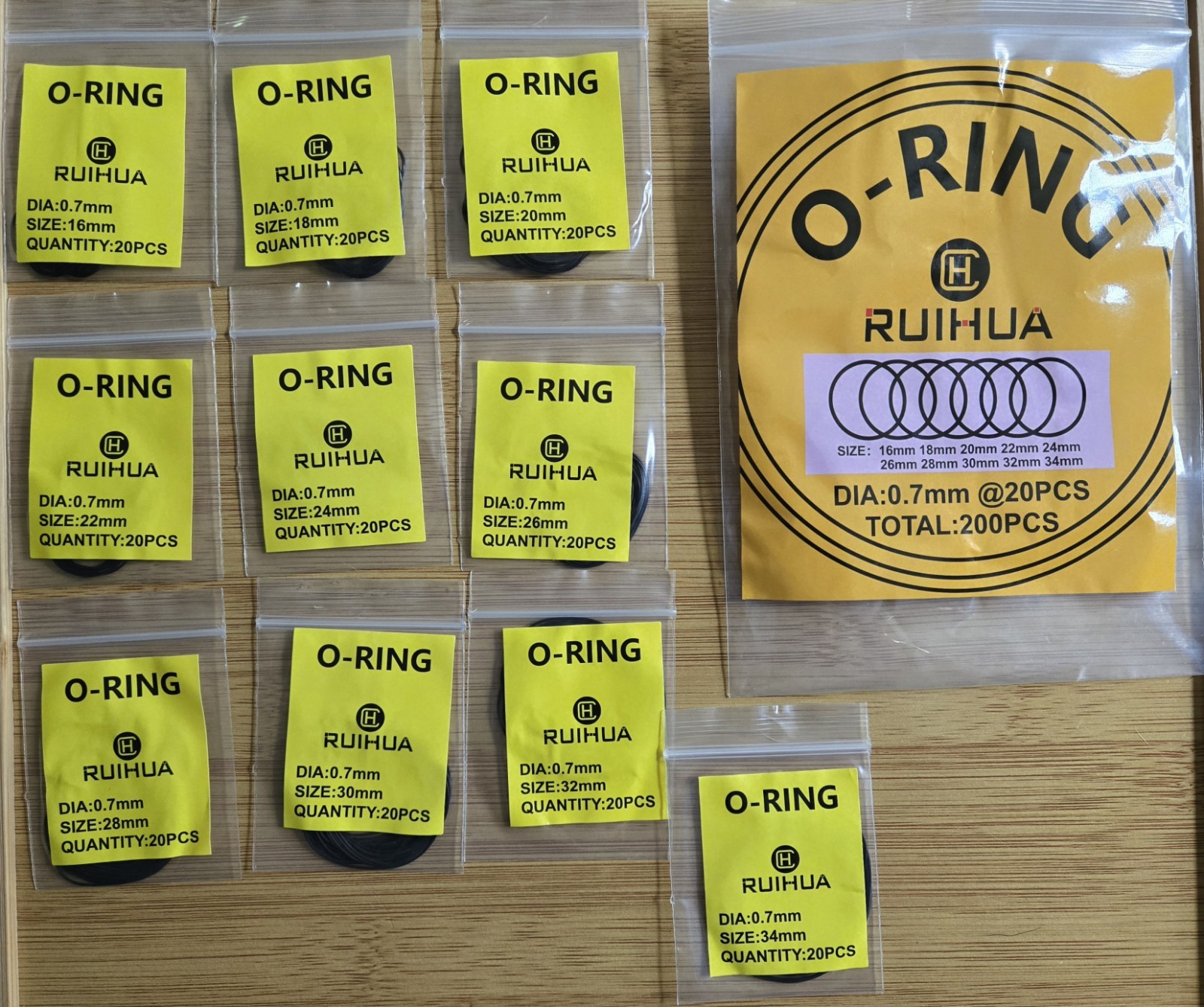 Waterproof O-Ring Watch Back Gasket Rubber Seal Repair Tool 0.7MM Size 16-34mm
