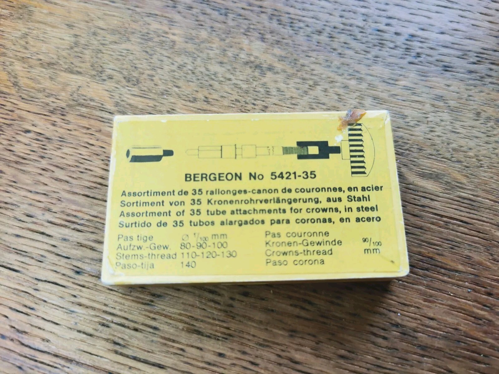 Bergeon 5421-35 Tube Attachments For Crowns, Various, Watchmaker Parts #M123