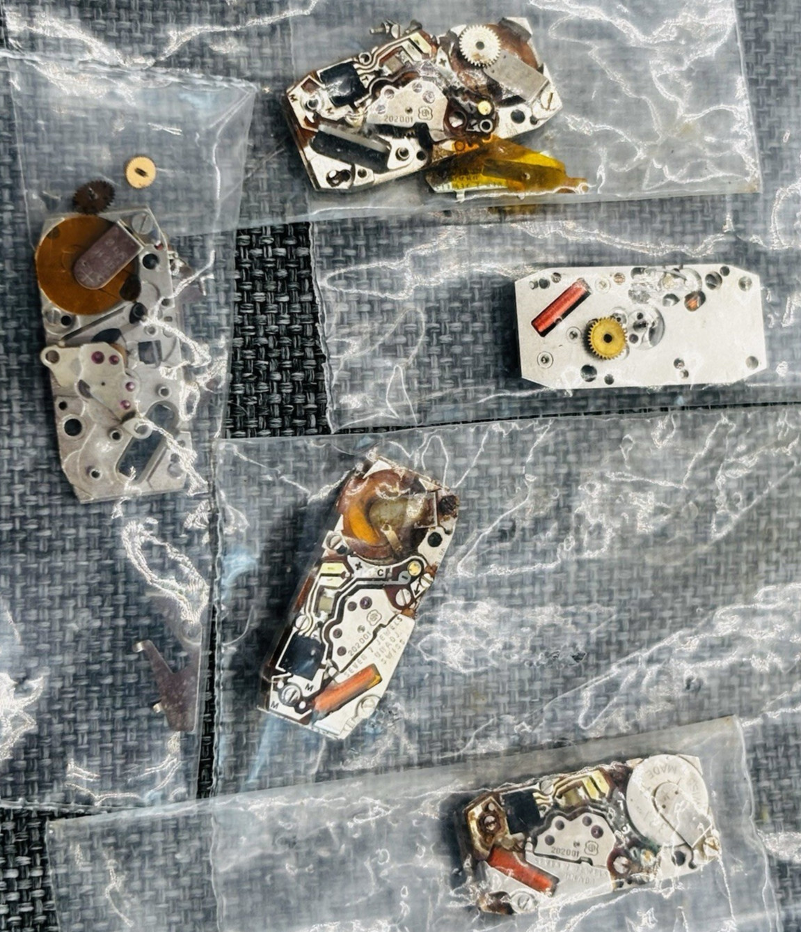 ETA 202.001 Watch Movement Lot NOT Working Spare Parts Repairs